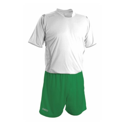 Echipament fotbal alb verde GECO